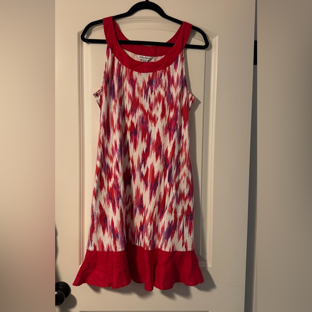 Tommy Bahama Red and White Sleeveless Dress